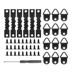 652F Picture Mounting set Pack of 251 Hook with Screwdriver Pictures Frame Pronging Hanger set Simple Install for Project