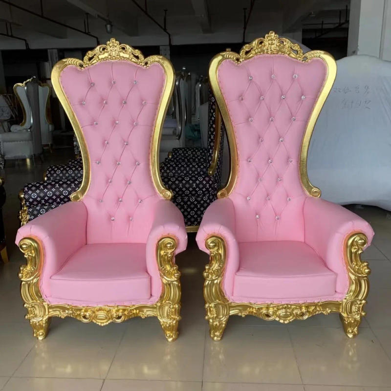 Description Picture 4 of itemFactory direct sales European solid wood high back chair, wedding scene groom and bride sofa chair queen chair king chair