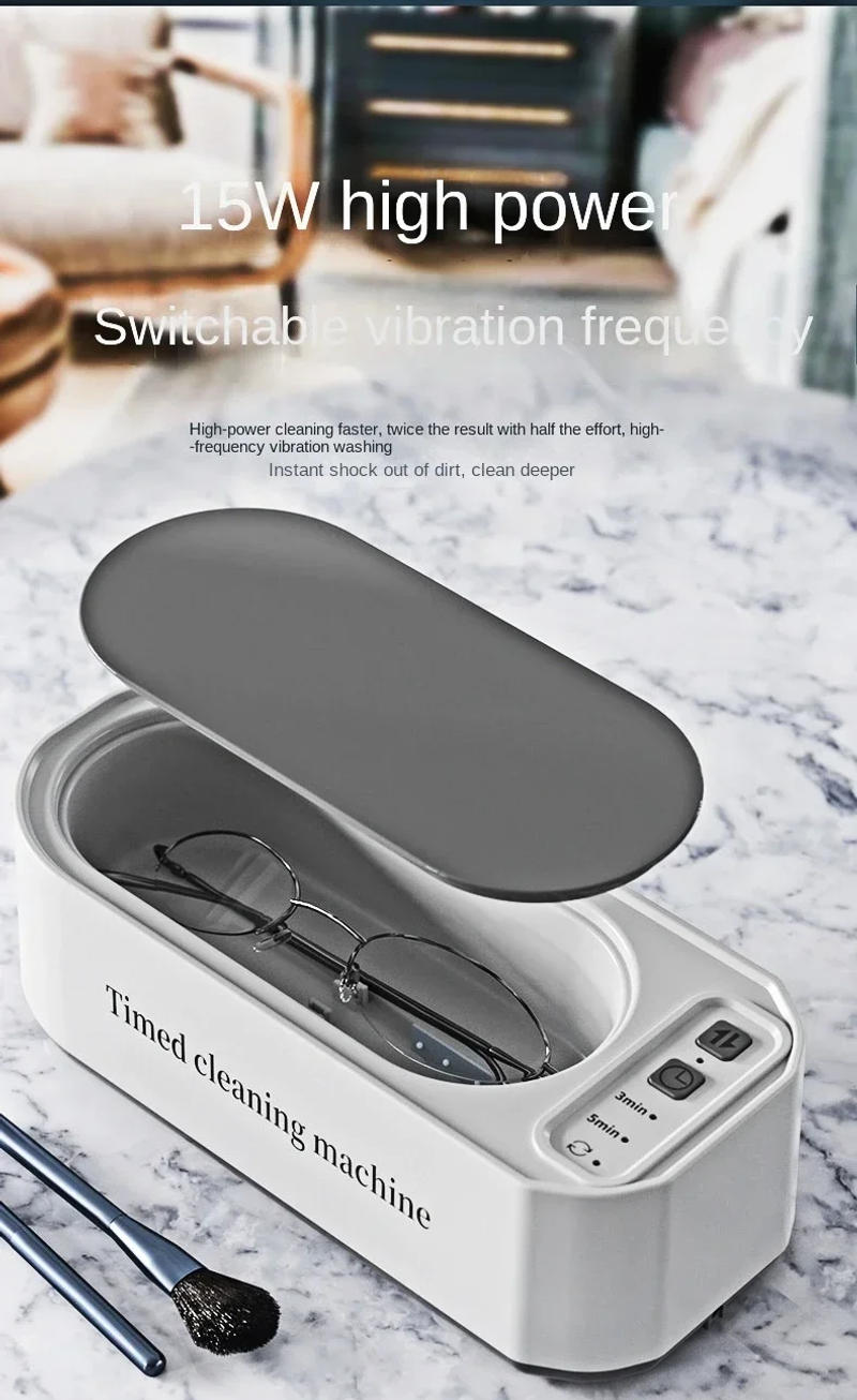Description Picture 3 of itemHigh Frequency Ultrasonic Clean Timing Ultrasonic Glasses Cleaning Ultrasound Jewelry Cleaner Machine for Jewelr and Toothbrush