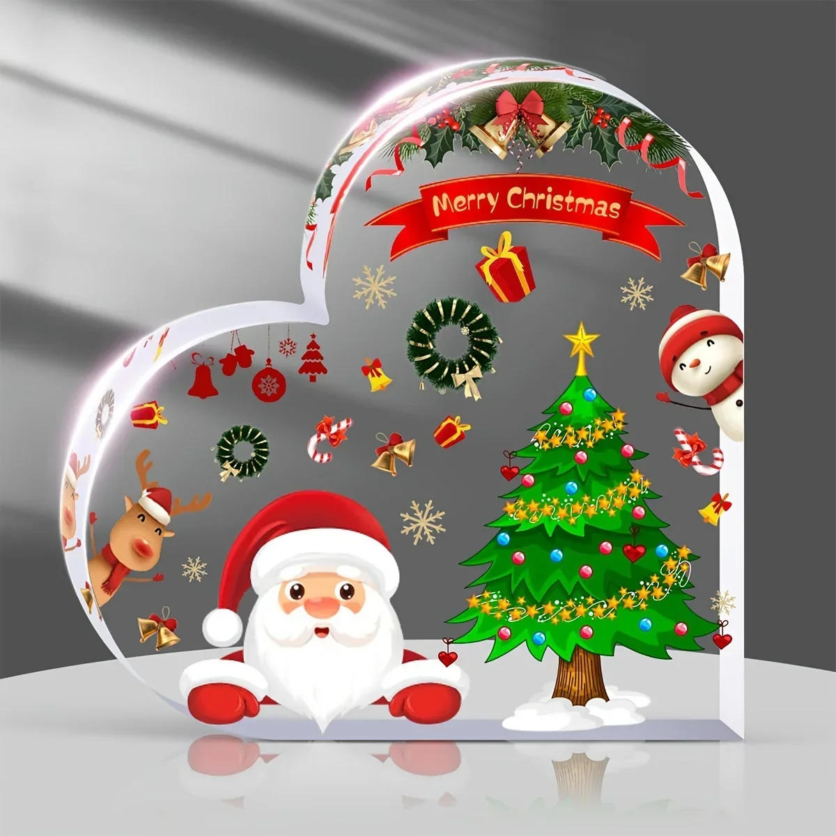 Description Picture 5 of itemCute Heart Shaped Christmas Decorations for Dining Table Office Counter Desk Shelf, Home, Xmas Gifts for Mom Friends Women/Girls
