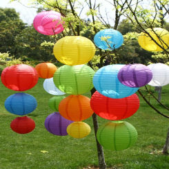 10-15-20-25-30-35-40cm Round Decorative Paper Lantern Color Hanging Paper  Balls Wedding Birthday Shower Decor Party Supplies