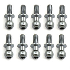 10Pcs M3 Metal Hex Ball Head Screws for Tamiya TT01 TT02 Sakura D5 1/10 RC Drift Car Spare Parts Universal,Silver