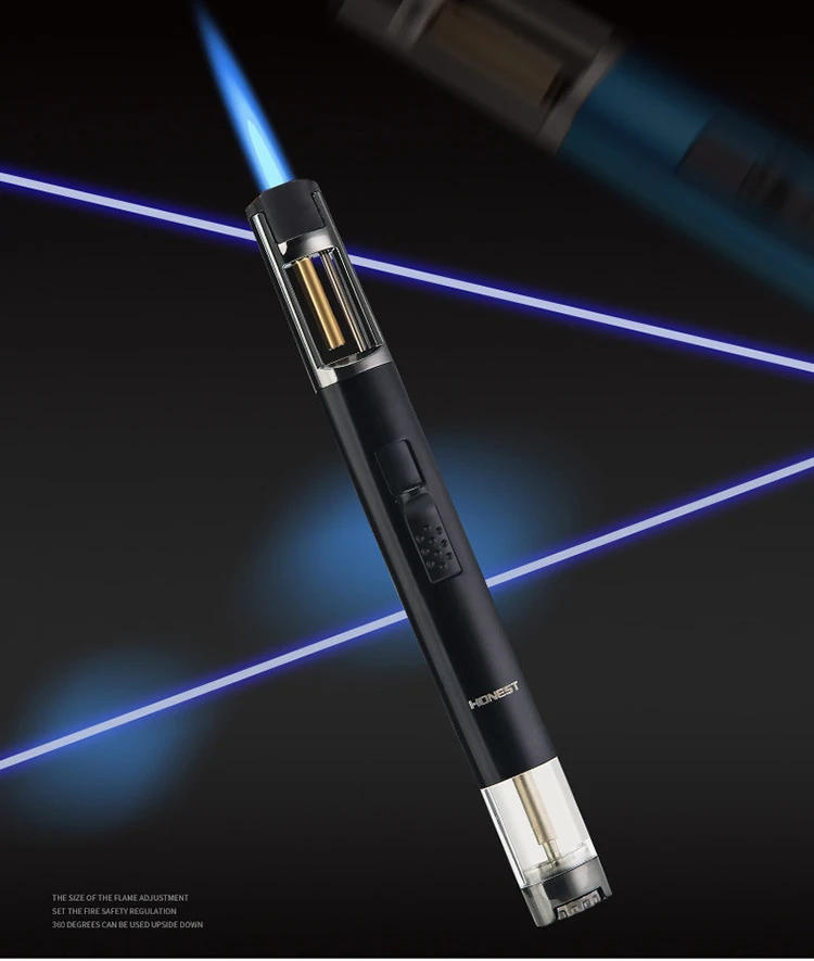 Description Picture 2 of itemHONEST-Airbrush Torch Turbo Lighter, Windproof Cigar Lighter, Unusual Metal Jet, Butane Gas Pipe Welding Lighter, Kitchen Gadget