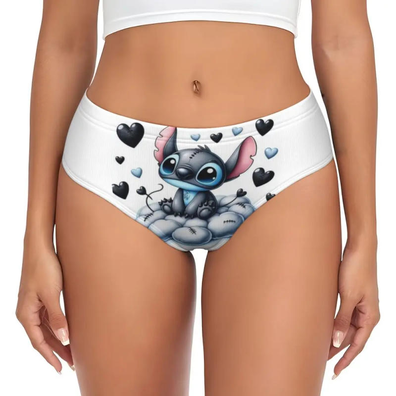 Description Picture 2 of itemCustom Womens SLilo And Stitch Cartoon Panties Underwear Female Breathable Anime Briefs Underpants