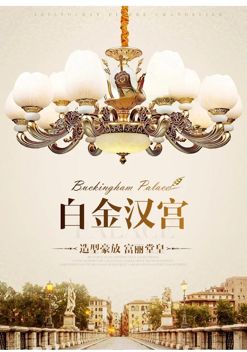 Description Picture 2 of itemCrystal Chandelier Modern Living Room Bedroom Lamps European Style Lobby Hotel Lamp Luxury Villa Creative Restaurant Lights