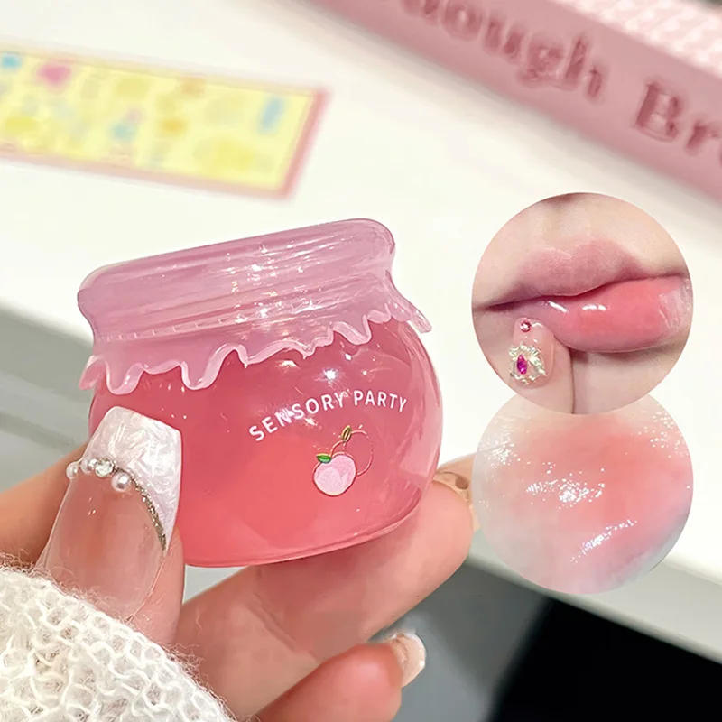 Description Picture 3 of itemGreen Grapes Clear Lip Gloss Maintenance Moisturizing Lip Balm Exfoliating Scrub Nourishing Lips Care Peach Water Gloss Lip Tint