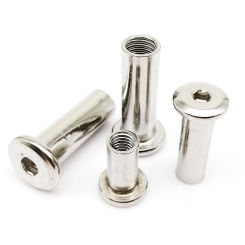M3 M4 M5 M6 M8 M10 4-100mm long 304 A2 Stainless Steel Hex Hexagon Socket Head Furniture Rivet Connector Insert Joint Sleeve Nut