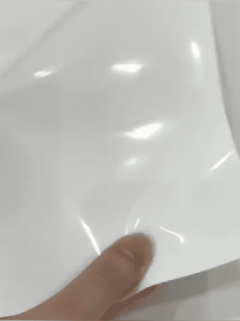 Description Picture 4 of itemBlack And White Mirror Different Thicknesses TPU Synthetic Leather Fabric, accessories for upholstery/notebook covers/DIY crafts