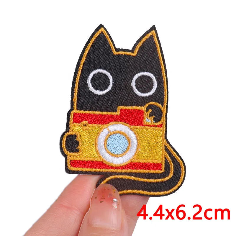 Description Picture 5 of itemFunny Cat Avocado Patch Cartoon Sew Applique Iron On Patches For Clothing Animal Embroidered Patches On Clothes Ironing Stickers