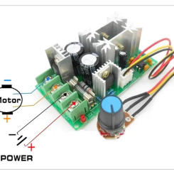 1pcs DC motor speed regulator 12V 24V 36V 48V High power drive module PWM Motor speed controller 20A current regulator