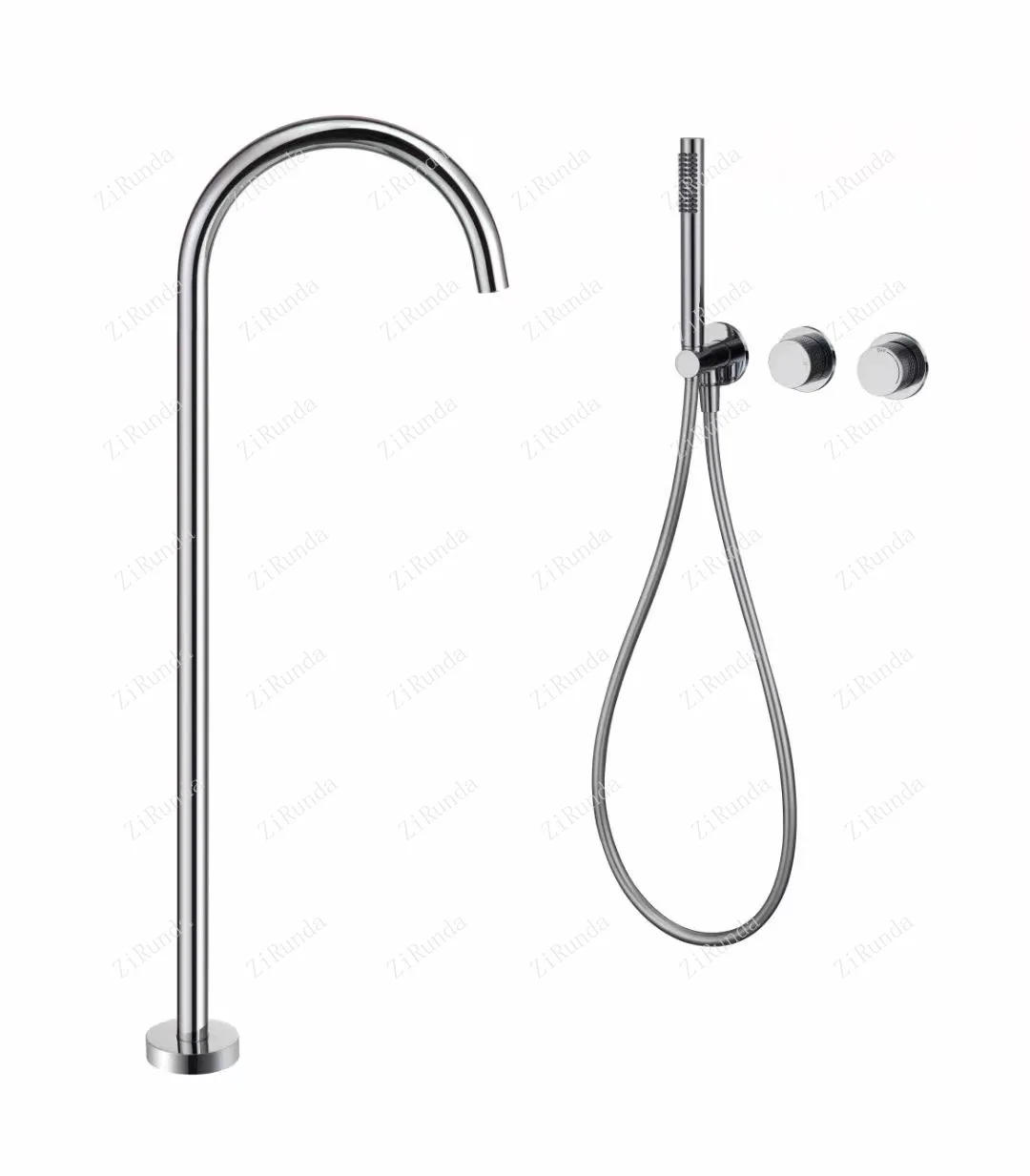 Description Picture 5 of itemStainless steel concealed minimalist bathtub faucet shower set integrated bathroom high-value bath