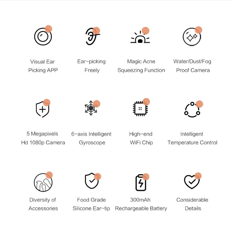 Description Picture 4 of itemBebird T15 Visual Ear Cleaner 2 in 1 Acne Wax Removal HD1080P Endoscope Magnetic Switch Minifit IP67 Waterproof Health Care