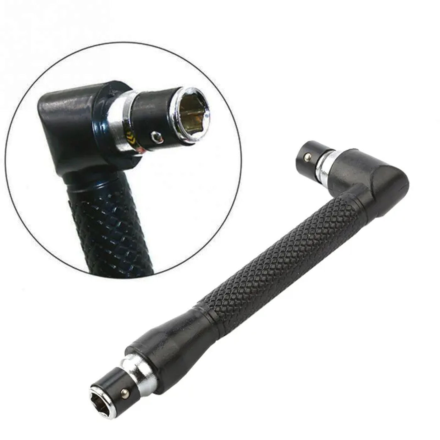 Description Picture 2 of itemMini Double-ended L-Socket Wrench 6.35mm 90° Right Angle Screwdriver Driver Bit Joiner Handle Utility Tool Set Home Maintenance