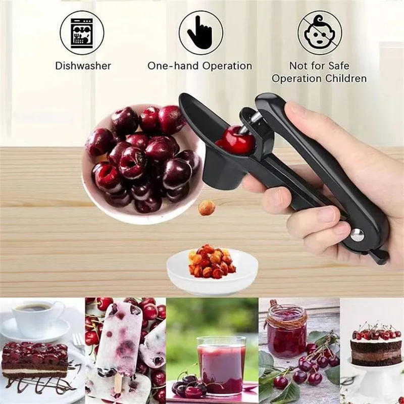 Description Picture 3 of itemNew 5'' Cherry Fruit Kitchen Pitter Remover Olive Corer Remove Pit Tool Seed Gadge Fruit and Vegetable Tools Cherry Pitter