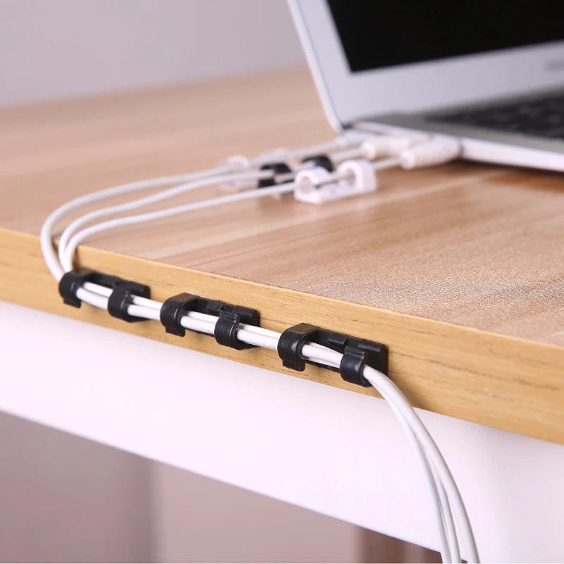 Description Picture 3 of itemSelf Stick Wire Cable Cord Clips Clamp Table Wall Tidy Organizer Holder Fixer Holder for Computer USB Charging Data Cable