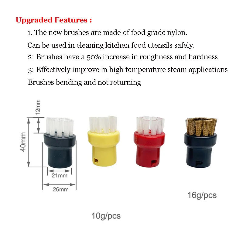 Description Picture 2 of itemNew Powerful Nozzle Clean Brush For Karcher SC1 SC2 SC3 SC4 SC5 SC7 CTK10 CTK20 Steam Vacuum Cleaner Head Cleaning Brushes Parts