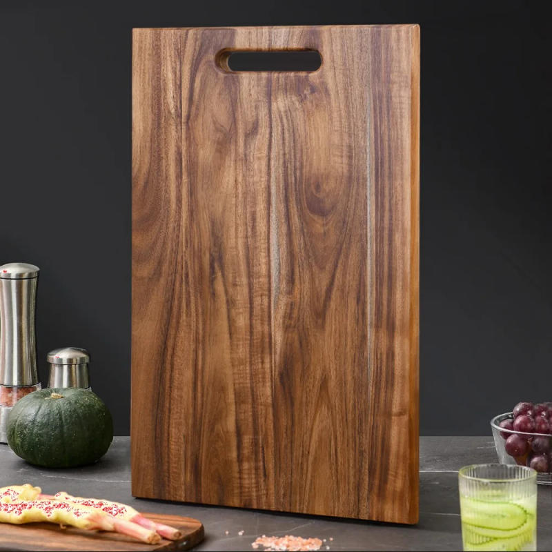 Description Picture 5 of itemThickened Solid Wood Cutting Boards Natural Color Rectangle Shape Chopping Board Wood Smooth Surface Cooked Food Tray