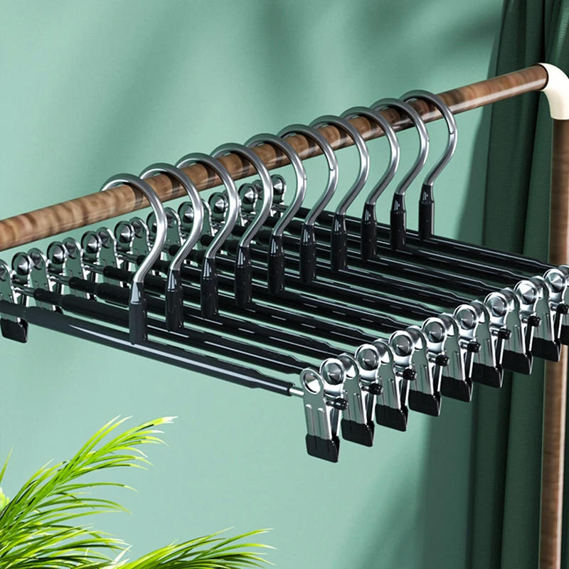 Description Picture 6 of item5Pcs Stainless Steel Pants Hanger Organizer Clothes Rack Non-slip Clips Trouser Hangers Underwear Storage Wardrobe Drying Rack