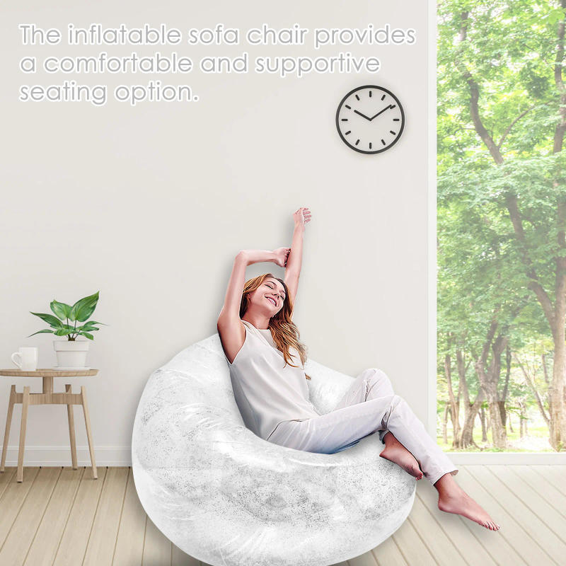 Description Picture 4 of itemTransparently Inflatable Lazy BeanBag Sofa Waterproofing PVC Folding Inflatable No Filler Lounge Chair Portable Air Sofa Chair