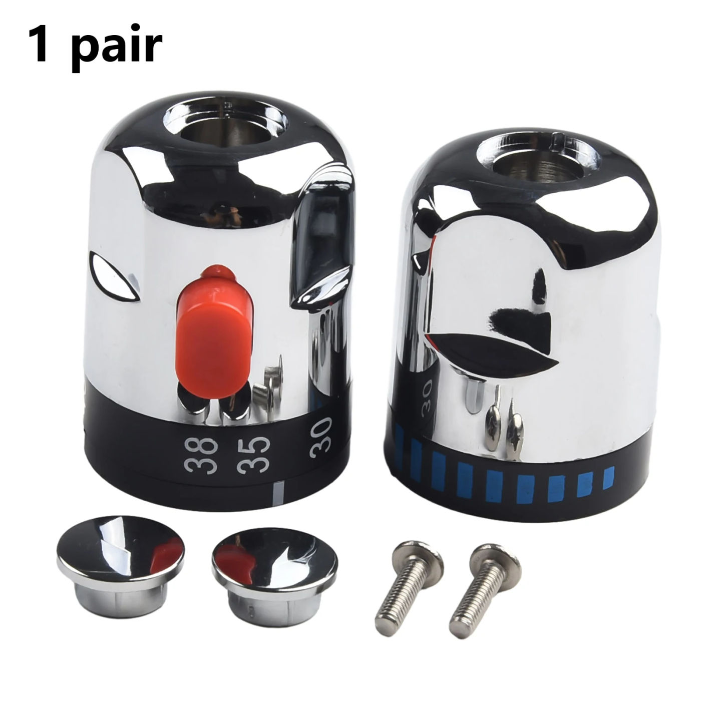 Description Picture 2 of item1 Pair Thermostatic Valve Core Intelligent On Off Control Handles For Bath Shower Mixer Taps Solar Thermostatic Valve Head