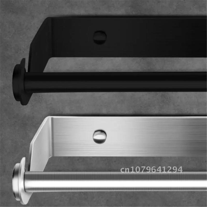 Description Picture 6 of itemStainless Steel Paper Towel Holder Punch-Free Towel Rack Wall Mounted Roll Paper Stand for Bathroom Kitchen