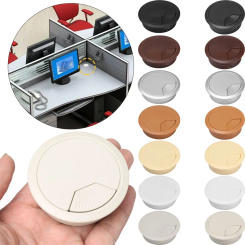 60/80mm Desk Table Plastic Cable Hole Cover PC Computer Desk Round Wire Tidy Grommet