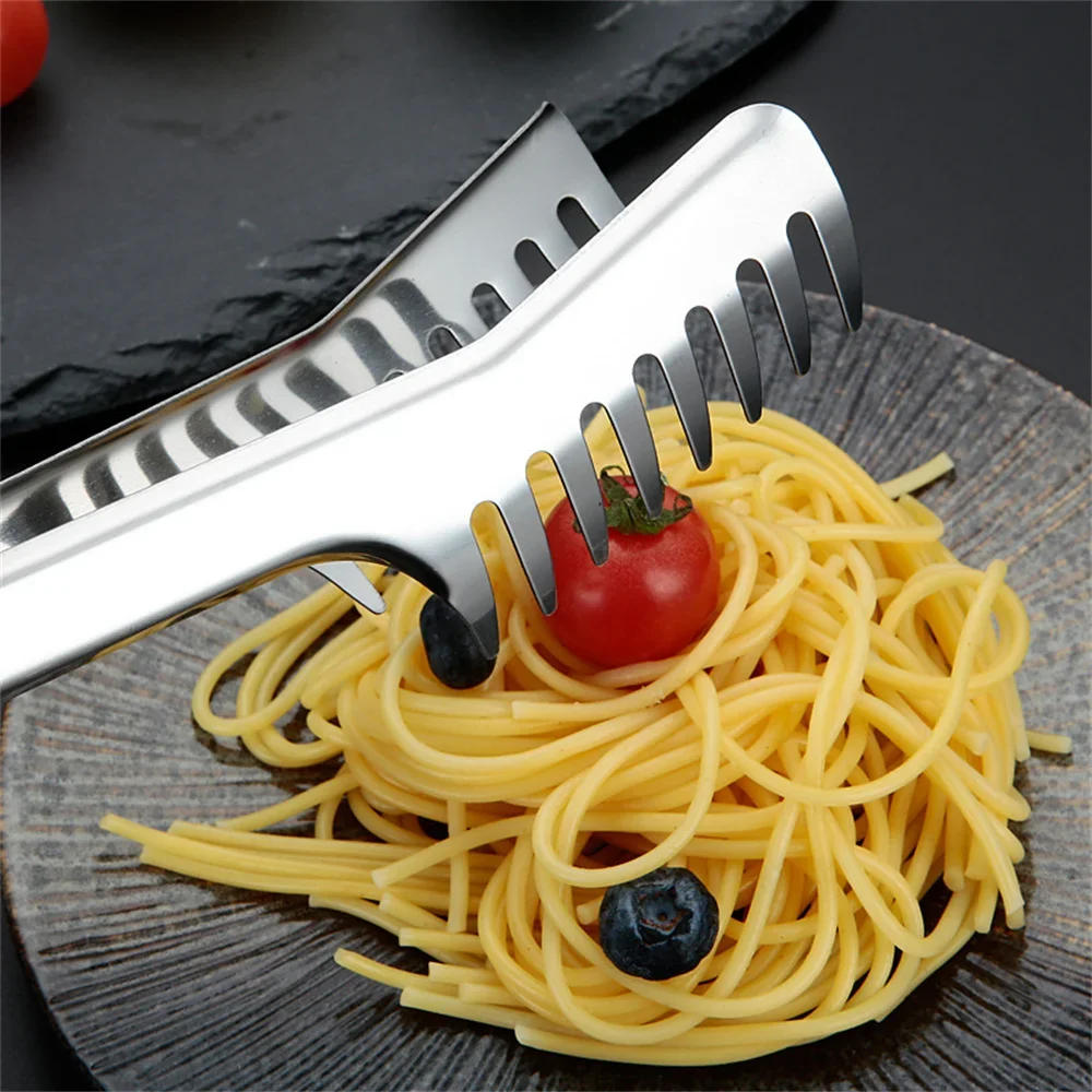 Description Picture 4 of itemSpaghetti Tongs Pasta Clip Food Holder Stainless Steel Noodles Clip Food Comb Cooking Utensils Western Restaurant Kitchen Tool