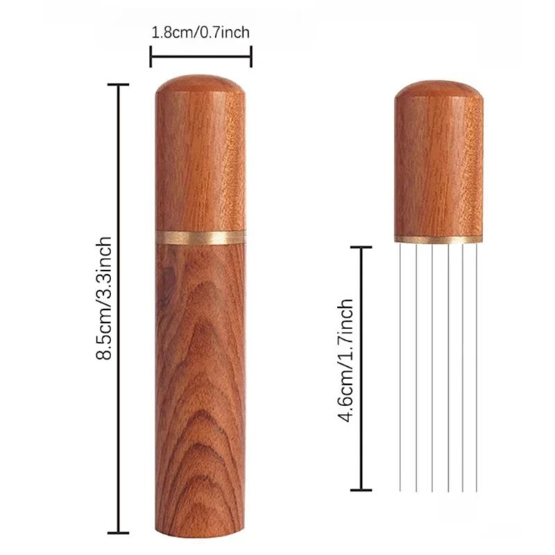 Description Picture 4 of itemCoffee Needle Distributor Coffee Powder Stirrer Wood Handle Espresso Stirrer WDT Tools Coffee Distributor Barista Accessories