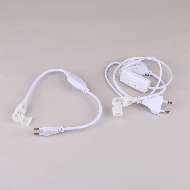 Description Picture 3 of itemEU Plug For 220v COB LED Strip Power Supply Plug Fast Connector With Button Switch Cable For IP67 10mm COB Strip