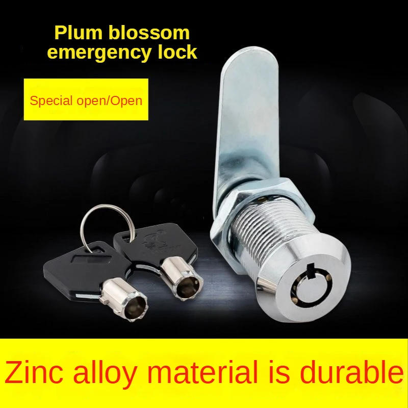 Description Picture 2 of itemZinc Alloy Lock Universal Size Key Vending Machine Cylinder Lock Tubular Key Industrial Cabinet Anti-pry Lock Core With 3 Keys