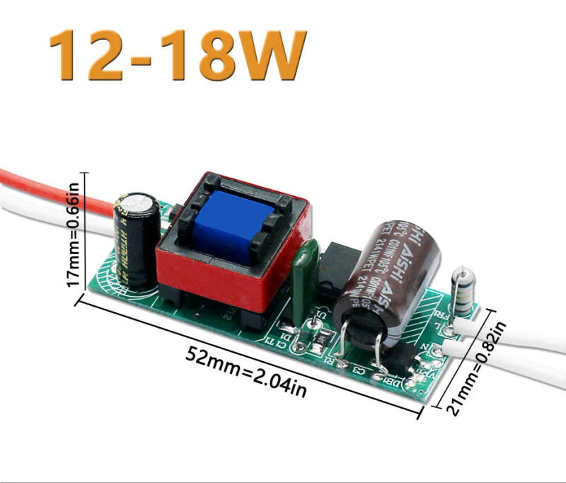 Description Picture 6 of itemLED Isolation Driver AC100-265V 2-3W 3-5W 4-7W 8-12W 12-18W 18-24W Drive Power 250mA LED Downlight Bulb Lighting Transformer DIY