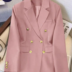 Women Coat 2025 Spring Autumn New Korean Fashion Slim Fit Temperament Blazer Coats Casual High-end Loose Women's Blazers