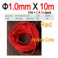 1.0mm X10m Red
