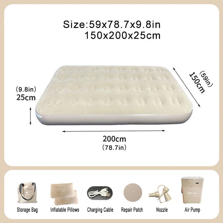 Description Picture 4 of itemInflatable Automatic Air Bed Mattress with Built in Rechargeable Pump