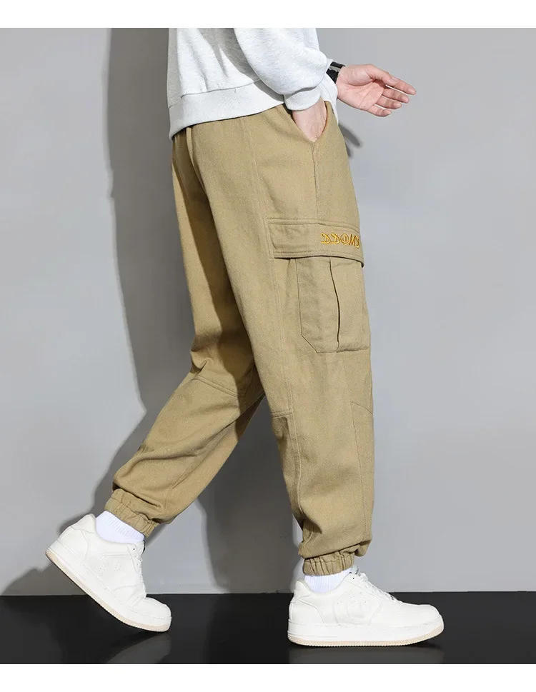 Description Picture 3 of itemSpring Autumn new Khaki work pants men loose casual tide large size men's pants cargo pants men 8XL 7XL 6XL