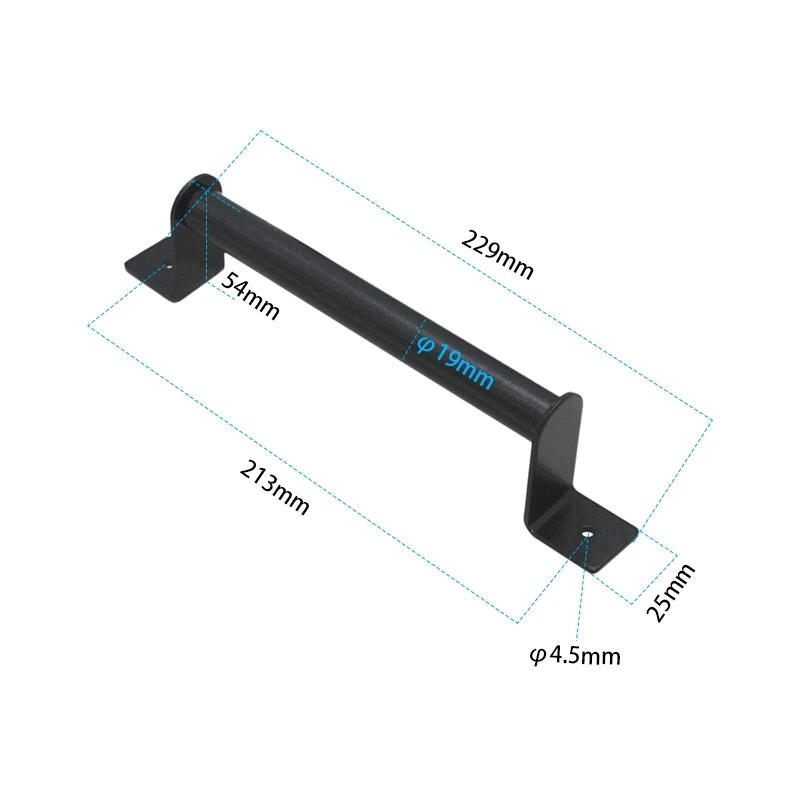 Description Picture 6 of item2Pcs Black Carbon Steel Sliding Barn Door Pull Handle For Sliding Barn Door Garden Gates Garages Hardware Kit