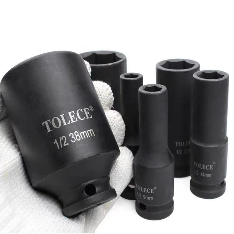 Description Picture 5 of itemLarge Size 46mm 50mm55mm Sockets 1/2" Drive Deep Impact Pneumatic Long Hex Socket Wrench Head Heavy Tire 6 Point Socket Head