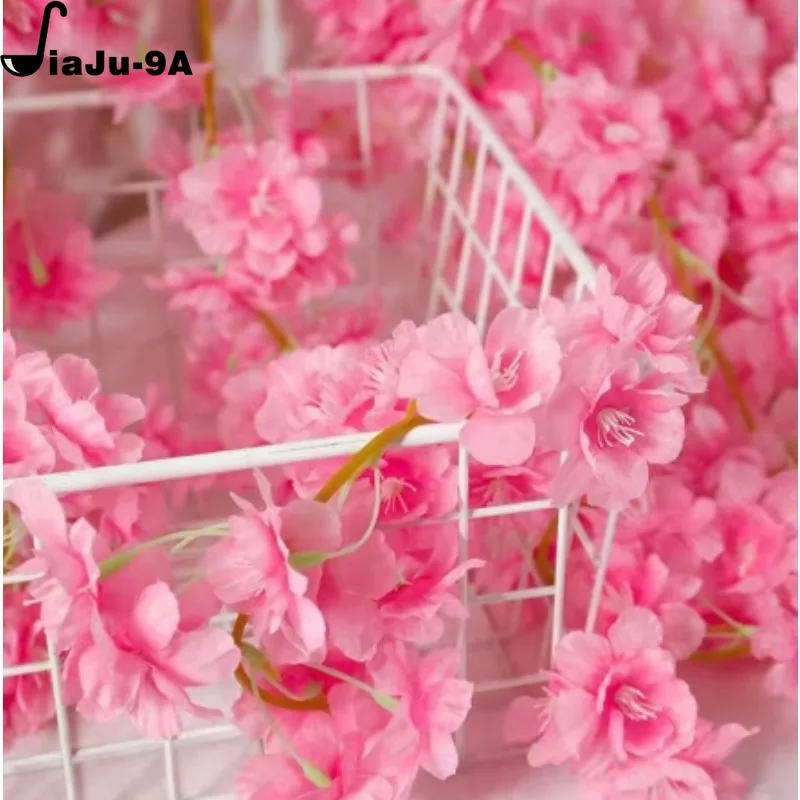 Description Picture 4 of itemPink Sakura Artificial Flowers Garland Cherry Blossoms Vines Garden Arch Decor Fake Flower Garland Wedding Party Home Decoration