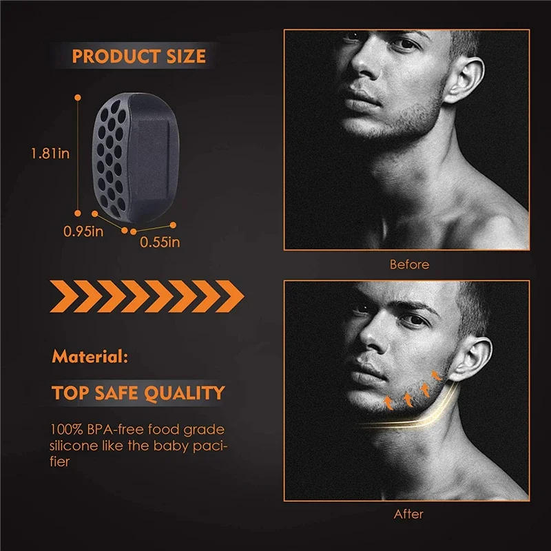 Description Picture 2 of item1PC Jaw Exerciser Facial Gym Fitness Ball JawLine Muscle Training Double Chin Reducer Neck Face Slimming Mouth Jawliner