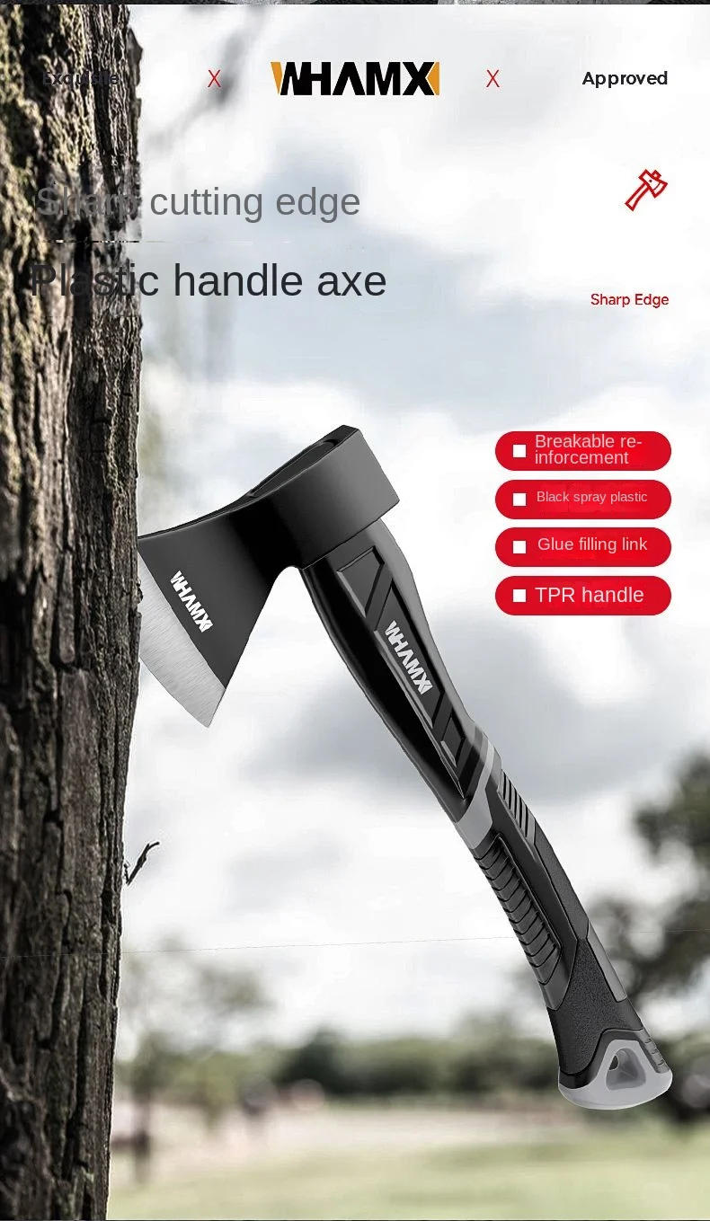 Description Picture 5 of itemFirewood chopping artifact outdoor tree chopping bone chopping knife woodworking tools axe small mountain hand axe