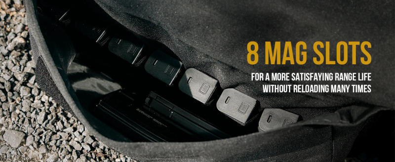 Description Picture 6 of itemONETIGRIS Gun Range Bag for Range Pistol Range Bag 2 Pistol Pouch and 8 Elastic Mag Straps for Guns Especially PDW Accessories