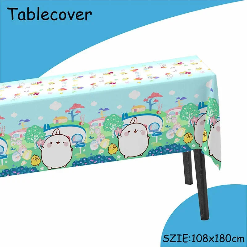 Description Picture 4 of itempotato rabbit theme cute party supplies decorations kids birthday disposable tableware tablecloth cups plate party theme favors