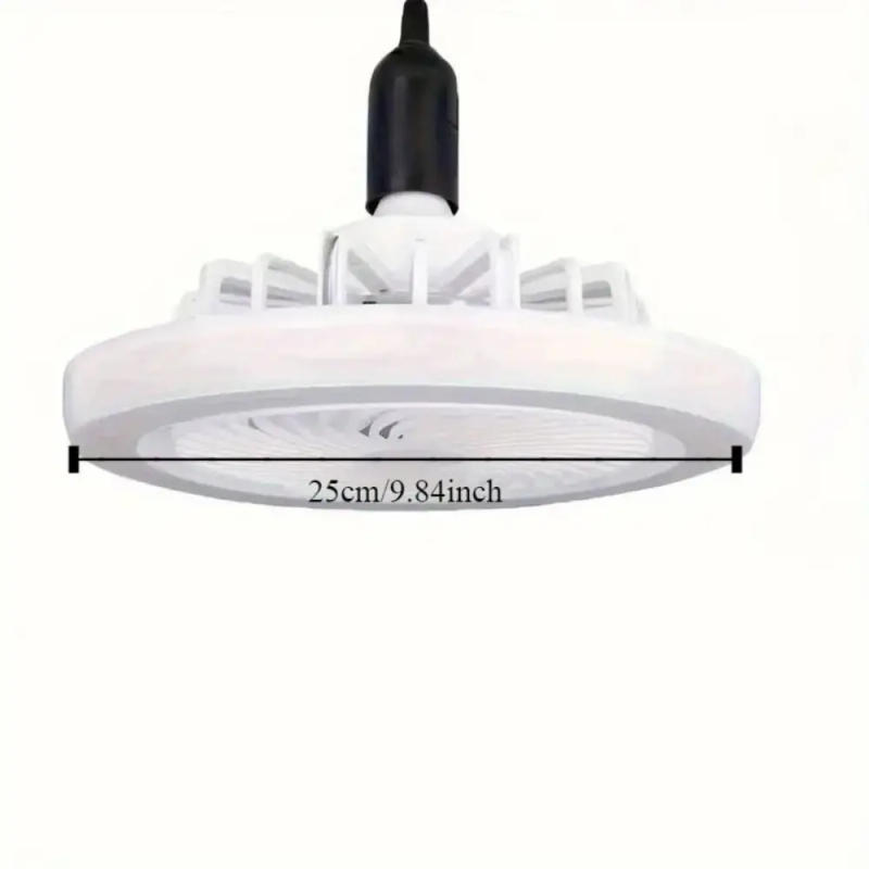 Description Picture 3 of itemAdjustable E27 Fan Light ABS 360-Degree Rotation Led Ceiling Fan with Light E27 Spiral Lamp Holder Dimmable