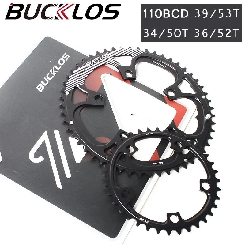 Description Picture 2 of itemBUCKLOS 110 BCD Chainring 34T 36T 39T 50T 52T 53T Narrow Wide Star Road Bike Crown 5 Bolts Front Star for Folding Bicycle