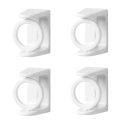 4Pcs Punch-free Curtain Rod Holder Self Adhesive 360 Rotation Clothes Rail Bracket Household Adjustable Rotating Clamp Hooks