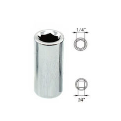 1/4" Ratchet Drive Socket Adapter 6.3mm Square Drive To 1/4" Hex Shank Socket Bits Converter Screwdriver Holder Adapter