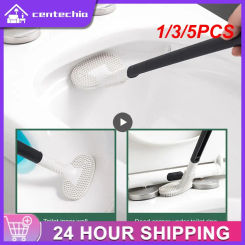 1/3/5PCS Bathroom Accessories Effective Cleaning Toilet Cleaner Wall-mounted No Dead Angle Soft Bristle Brush Convenient