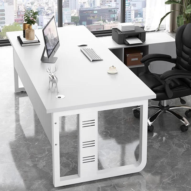 Description Picture 5 of itemShelf Writing Desk Storage Work Counter Reception Gaming Office Desks Compact Table Tavolo Scrivania Ufficio Wood Furniture