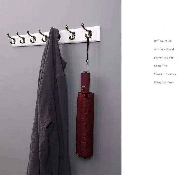 Description Picture 6 of itemWall Mounted Solid Wood Coat Rack with Hooks Hats Clothes Hanger Closet Organizer Perchero Furniture for Hallway Entrance Decor