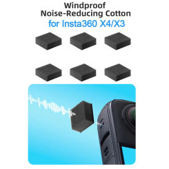 Noise-reducing Mic Wind Muff for Insta360 X4 / X3 Reduce Wind Noise Foam 360° Video Action Sports Camera Accessories